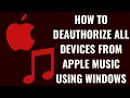 How to Deauthorize All Devices from Apple Music Using Windows