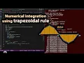 Numerical Integration in Python Trapezoidal Rule