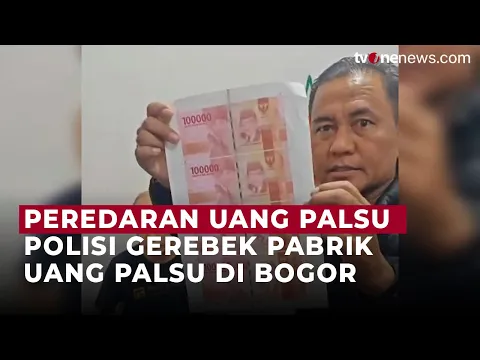 Pabrik Uang Palsu di Perumahan Elit Bogor Terbongkar, Ratusan Juta Diamankan
