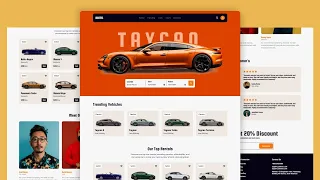 Create a Responsive Car Rental Website With HTML CSS And JavaScript