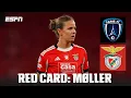 Lagu RED CARD! Møller gets sent off after two yellows in 3 minutes | UEFA Women’s Champions League
