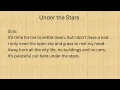 Under the Stars - Lyrics with Vocals
