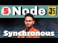 Asynchronous Vs synchronous file system in Node js Lecture-5 Node js in Hindi web development