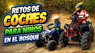 Den está haciendo retos con Coches en el Bosque! | Aventuras en el Bosque!