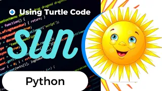 Sun Turtle Design Using Python Turtle Import code