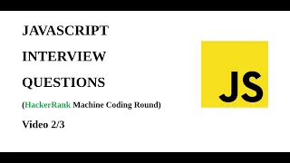 HackerRank JavaScript Certification JavaScript Interview Questions 2020