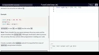 Lesson 41 Basic JavaScript Access Array Data with Indexes