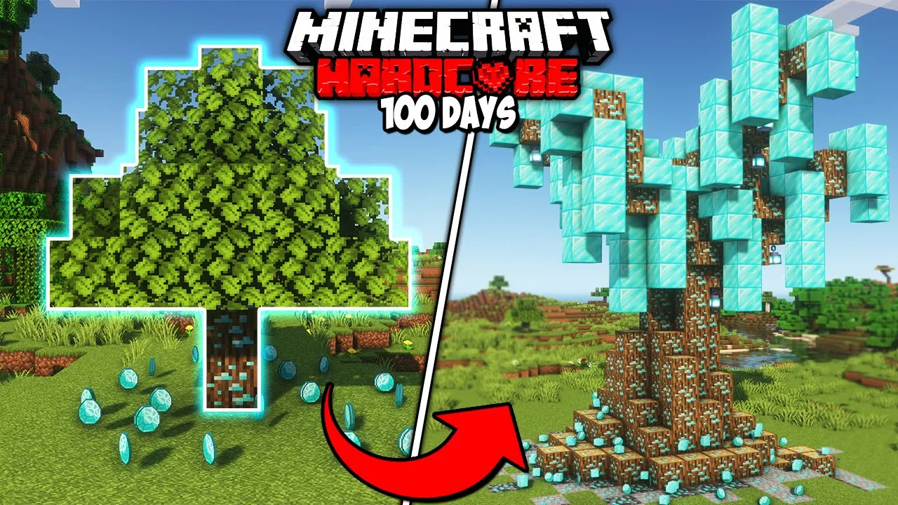 I Unlocked UNLIMITED DIAMONDS in HARDCORE Minecraft 100 Days