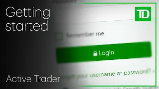 Getting started with TD Active Trader