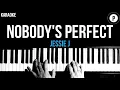 Lagu Jessie J - Nobody's Perfect Karaoke SLOWER Acoustic Piano Instrumental Cover Lyrics