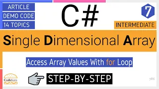 C Single Dimensional Array Access Array Values with for Loop