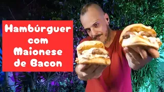 Como Fazer Hamburguer com Maionese de Bacon! Faça em Casa!! Por Henrique Minimim #MiniCozinha
