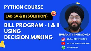Lab 5a b Bill Calculator Solution Solution Python Program Simranjit Singh Monga