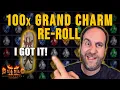Burning 300 Perfect Gems on Grand Charm Re-Rolls Diablo II Resurrected