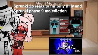 sprunki 2p react to fnf silly billy and sprunki phase 9 malediction 