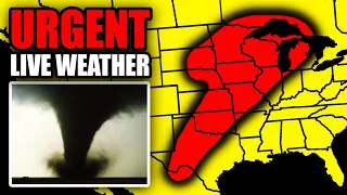 🔴LIVE - Tornado Outbreak Coverage With Storm Chasers On The Ground - Live Weather Channel...