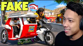 I Became a FAKE TRICYCLE Driver Gamit ang SNIPER 150-TRIKE sa GTA 5 RP | Part 2