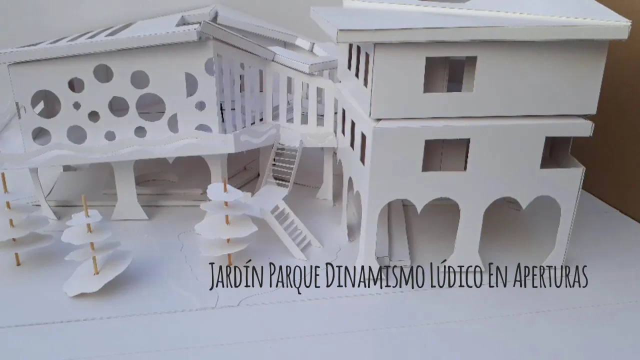 Maqueta Jardin parque dinamismo lúdico en aperturas