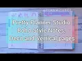 Pretty Planner Studio Boho Style Vertical Deco and notes pages Whistle and Birch Study layout