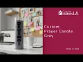 Grey Prayer Candle Custom Candles LA