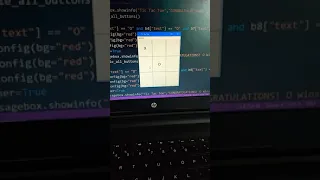 Tic Tac Toe Game Using Python Tkinter Python Tkinter Python Projects Short Vs Code