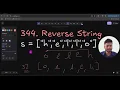 Leetcode 344 Reverse String Solution Explained