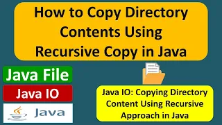 How to Copy Directory Contents Using Recursive Copy in Java Java File Java IO