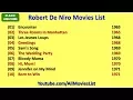 Robert De Niro Movies List