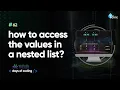 How to access the values in a nested list Tekie Byte
