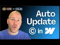 Automatically Update Copyright Year in Webflow