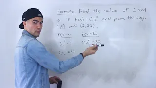 MCR3U Grade 11 Functions - Creating Exponential Equation given Points