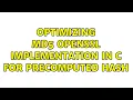 Optimizing MD5 OpenSSL Implementation in C for Precomputed Hash