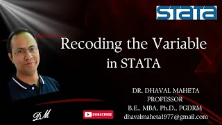 57 Recode the Variable in STATA Dr Dhaval Maheta