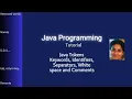 Lesson 6 Java Tokens - Keywords Identifiers Separators White space and Comments