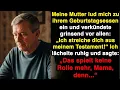 Meine Mutter strich mich an ihrem Geburtstag aus dem Testament – não sabia o que eu tinha escond