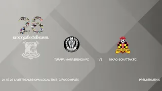 FRIDAY 24th JULY 2026 Tupapa-Maraerenga FC vs Nikao-Sokattak FC  5:10pmPremier Men’s