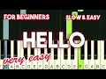 LIONEL RICHIE - HELLO | SLOW \u0026 EASY PIANO TUTORIAL