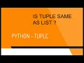 Python Part 7 Tuple Malayalam