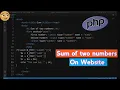 Sum of two input numbers using php On website