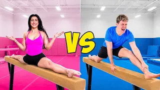 Boys VS Girls Compete in GYMNASTICS Competition!
