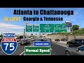 4K Atlanta to Chattanooga Georgia Tennessee Interstate 75 North I 75 north