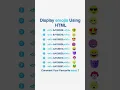 Display emojis using HTML