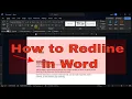 How to REDLINE a Document in Microsoft Word Tutorial