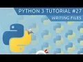 Python 3 Tutorial for Beginners - Writing Files