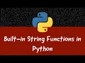 String Functions of Python Python for Beginners in