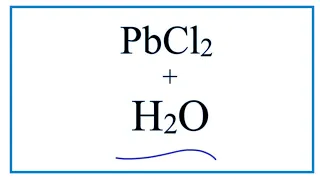 Equation for PbCl2 H2O Lead II chloride Water