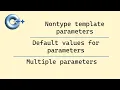 Modern C Class Template non-type params default values multiple parameters
