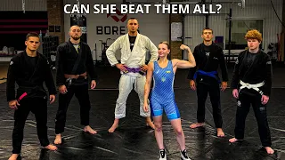 Female Wrestler vs EVERY BJJ Belt is TERRIFYING Can She Beat Them All
