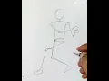 How to draw Human figure Drawing of a Bats man