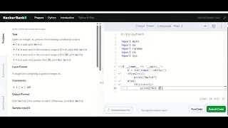 If-else Conditions Hackerrank python Solution in Hindi